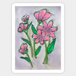 Watercolor Daisies Sticker